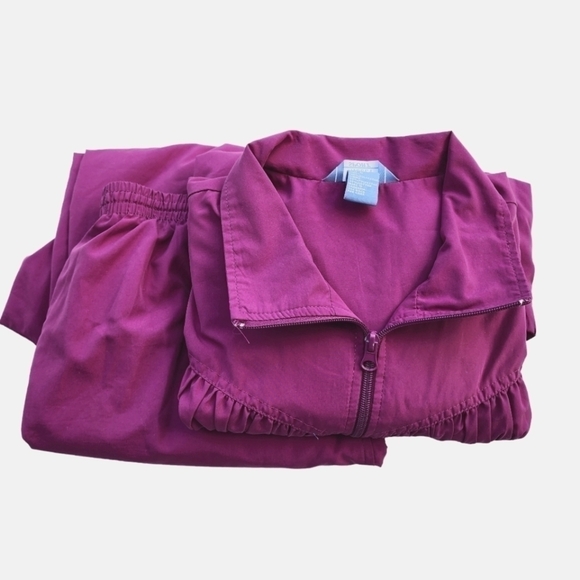 Vintage Napa Valley 2pc Windbreaker jogger set Jacket Pants Magenta pink purple - Picture 2 of 12